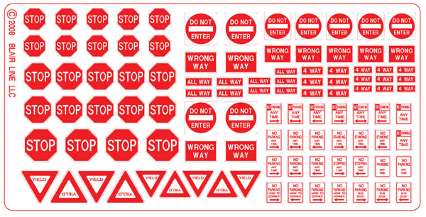 Blair Highway Signs -- Regulatory Signs #2 1930-Present (red, white)  (184-103)