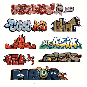 Graffiti Decals Mega Set #1 pkg(8) (184-2244)