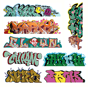Graffiti Decals Mega Set -- Set #5 pkg(8) (184-2248)