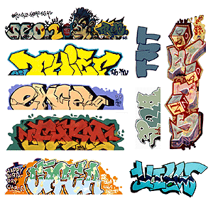 Graffiti Decals Mega Set -- Set #6 pkg(9) (184-2249)