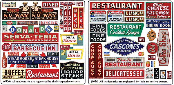 Blair Line  Restaurant & Cafe Signs (184-36)