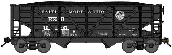 Walthers Baltimore & Ohio 30830 (black, 13 Great States Logo)   (188-63125)