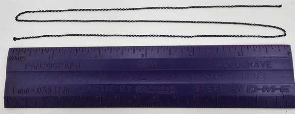 Tichy Blackened Brass Chain -- 32 Links Per Inch, 18" 45.7cm Length   (TIC8335)