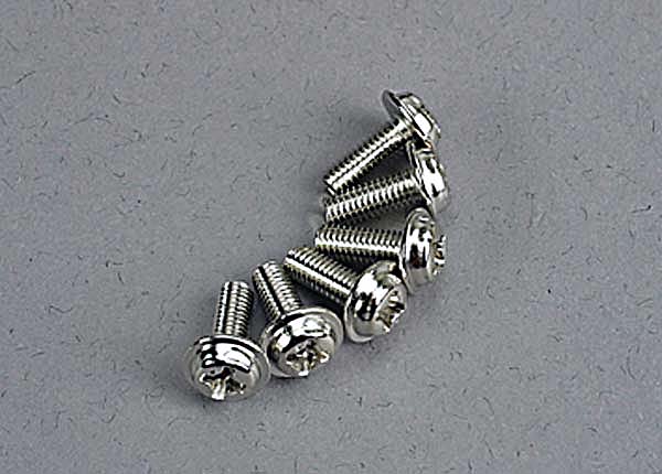 Traxxas Washer-Head Machine Screws 3x8 mm (6)   (TRA3185)
