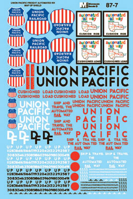 Microscale  Union Pacific - UP -- Freight Cars, 1965-1970   (460-877)