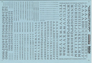 Walthers Railroad Roman Alpha/Nmbrs Silver   (460-90004)