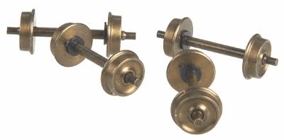 Northwest Short Flush Axle Nickel-Silver Wheelset -- 28"/110   (53-371254)