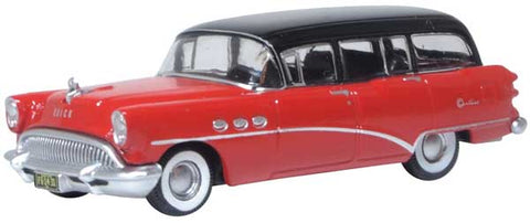 1954 Buick Century Estate Station Wagon - Assembled -- Matador Red, Carlsbad Black