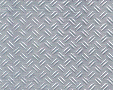 Walthers Patterned Sheets - Safety Tread - Double Diamond Plate  - .020 x 7 x 12" pkg -- White - .187"    (PLS91683)