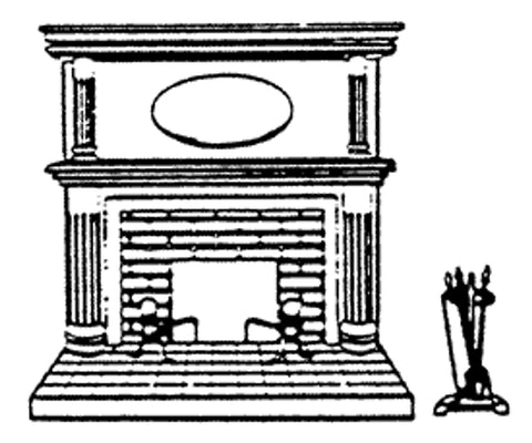 SS LTD Living Room Fireplace - Unpainted With Tools (650-5143)
