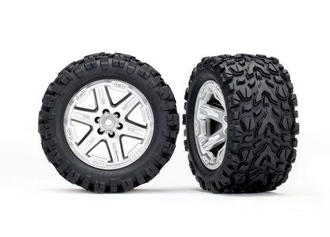 Traxxas Talon EXT 2.8" Pre-Mounted Tires w/RXT Wheels (2) (Chrome) (TRA6773R)