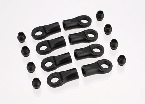 Traxxas Rod ends (8)/ hollow balls (8) (fits 1/16 and 1/18 accessory suspension link (TRA7059)s)
