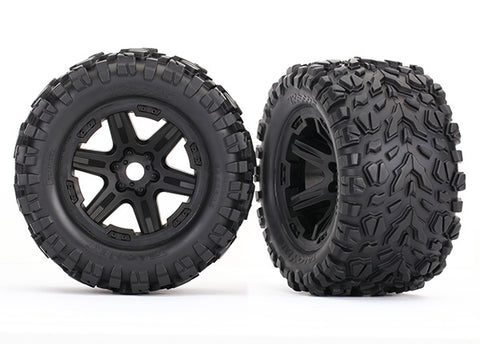 Traxxas Talon EXT 3.8" Pre-Mounted E-Revo 2.0 Tires w/17mm Hex (2) (Black)  (TRA8672)