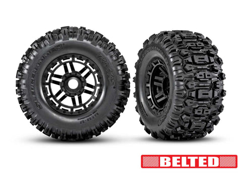 Traxxas T&W BLK WHL W/SLEDGEHMR AT TIRE   (TRA8979)