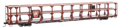Walthers Pennsylvania Railroad Rack Trailer-Train Flatcar #908073 (brown) (910-8213)