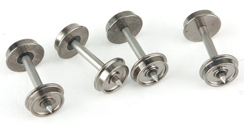 33" Turned Metal RP-25 Wheelsets -- With Metal Axles pkg(100)   (920-2304)