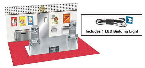 Walthers Spaces - Interior Lighting and Detail Insert -- Vintage Dairy Queen   (933-4701)