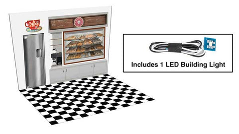 Walthers Hole-In-One Donut Shop - Spaces -- Interior Lighting and Detail Insert   (933-4702)