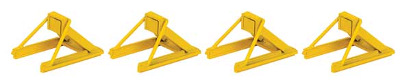 Walthers Assembled Track Bumper pkg(4) -- Yellow   (948-83108)