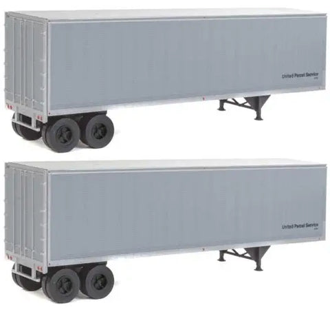 Walthers 40' Trailmobile Trailer 2-Pack - Assembled -- United Parcel Service (gray)   (949-2509)