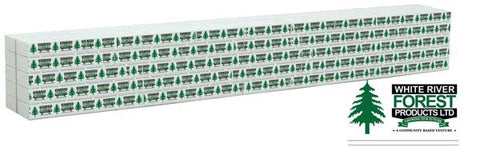 Wrapped Lumber Load for WalthersMainline 72' Centerbeam Flatcar -- White River Forest Products (green, black)