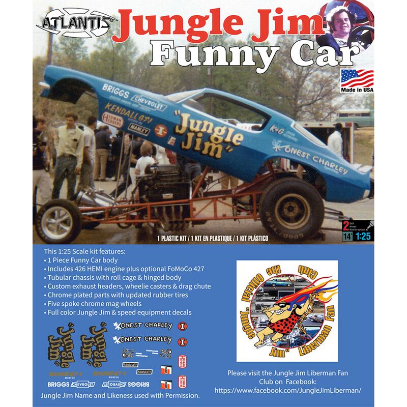 Atlantis Models 1971 Jungle Jim Camaro Funny Car 1:25  (AANH1440)