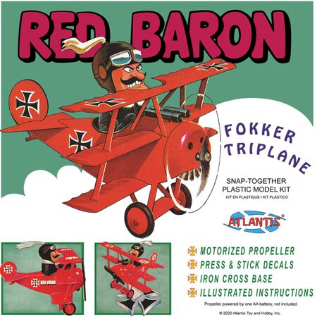 Atlantis Red Baron Fokker Tri Plane (Snap)    (AANM5903)