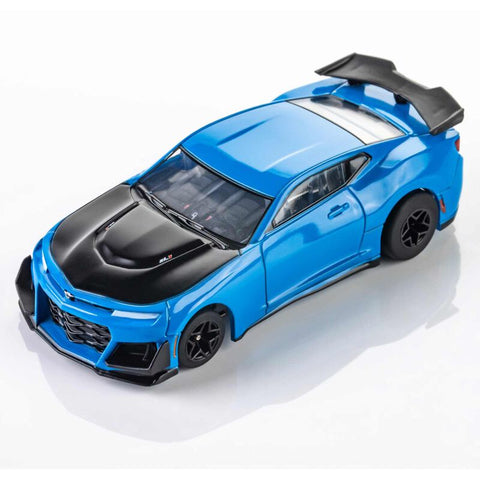 HO 2021 Chevy Camaro ZL1 Mega G+ Slot Car, Rapid Blue