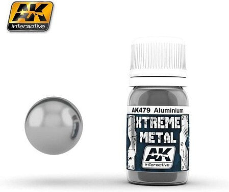 AK Interactive Xtreme Metal White Aluminum Metallic Paint (30ml)   (AKI478)