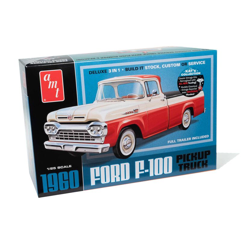 1960 Ford F100 Pickup w/Trailer NEW TOOLING 1/25