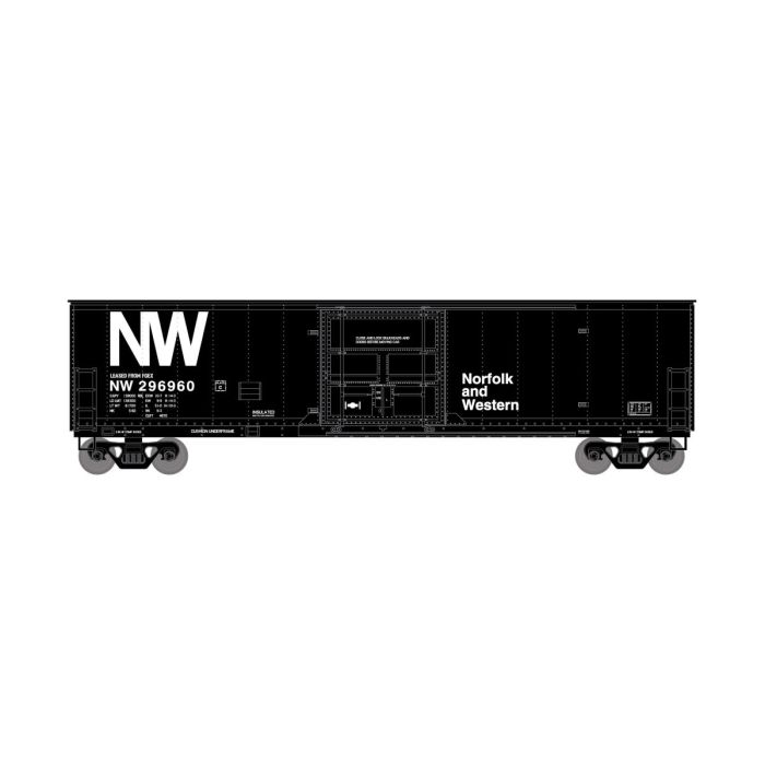 Athearn  HO 50ft Superior Plug Door Boxcar, N & W #296965    (ATH71057)