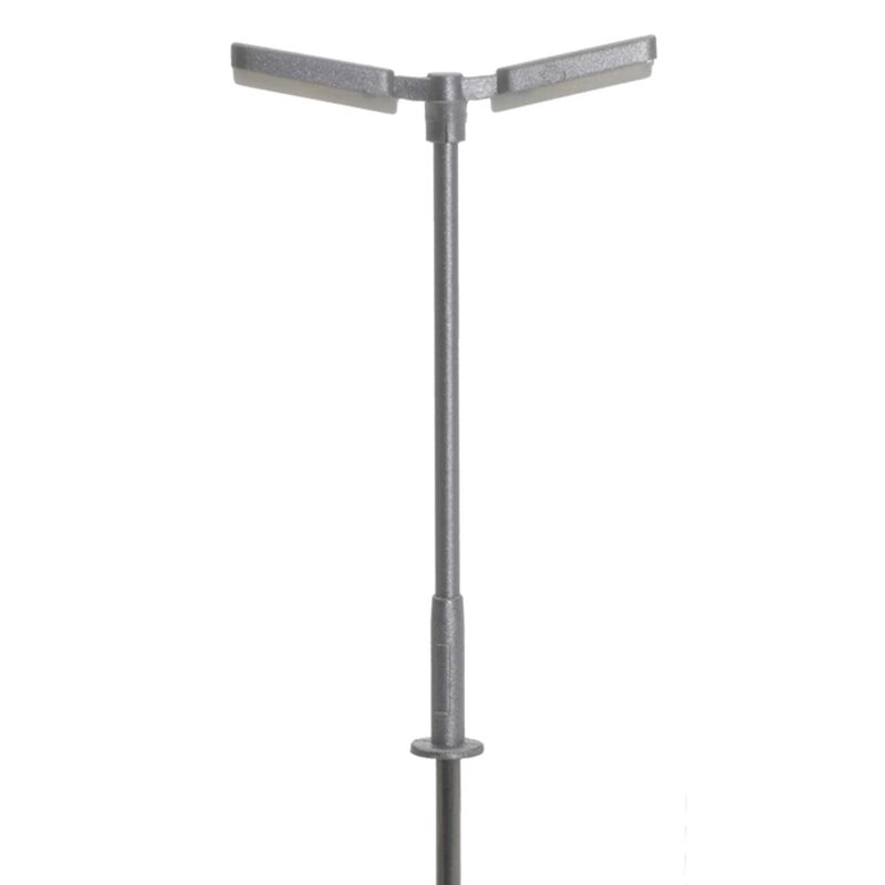Atlas N Double Arm Parking Lot Light Sliver Cool White LED (3)   (ATL7000162)
