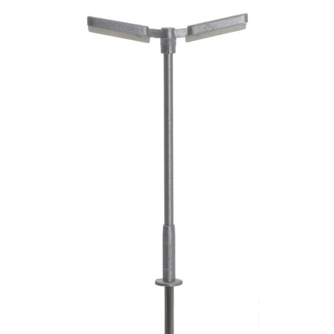 Atlas N Double Arm Parking Lot Light Sliver Cool White LED (3)   (ATL7000162)