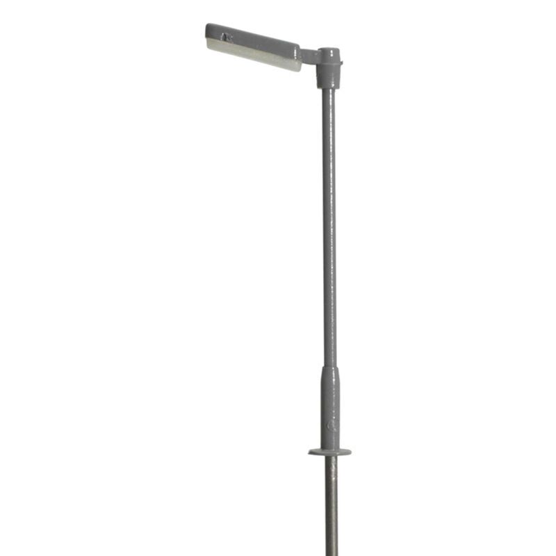 Atlas HO Single Arm Parking Lot Light Gray, Cool White LED (3)   (ATL70000172)
