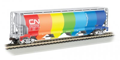 Bachmann CANADIAN NATIONAL DEMONSTRATOR - 4 BAY CYLINDRICAL GRAIN HOPPER   (BAC19133)