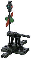 Caboose High-Level Switch Stand - Kit -- Sprung .190" Travel w/Selectable End Fittings, Paintable Lantern & Targets   (CAB204)