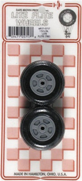 Dave Brown Treaded Lite Flite Wheels 1-3/4" (2)  (DAV5717)