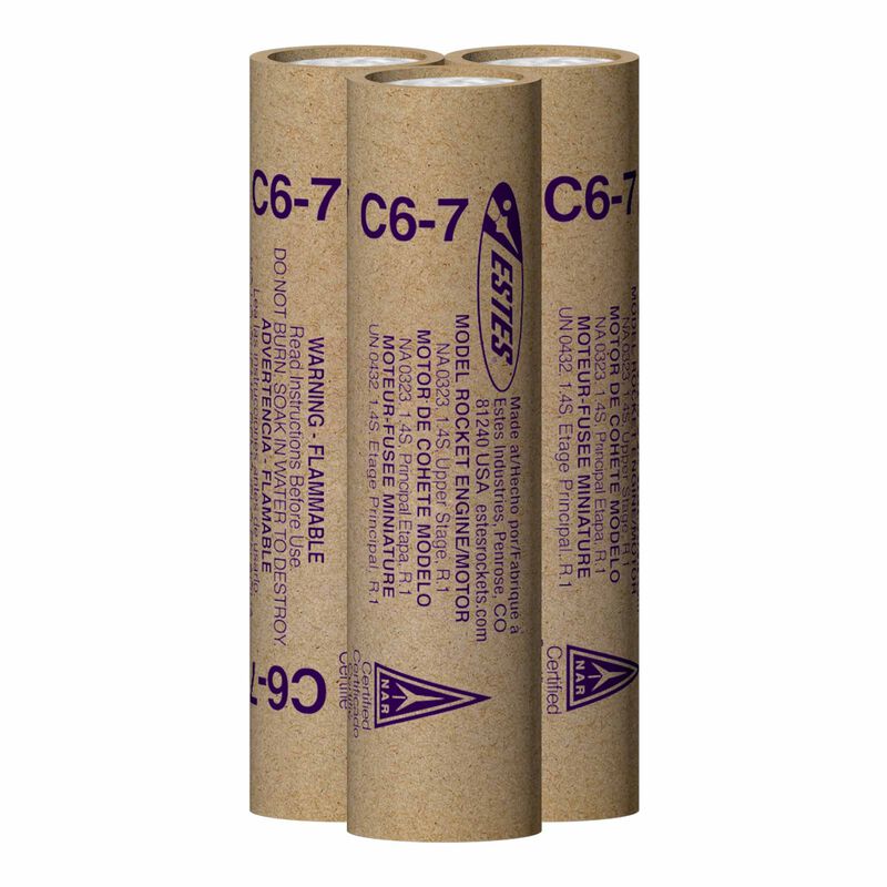 Estes C6-7 Bagged Rocket Engines (3)   (EST10038)
