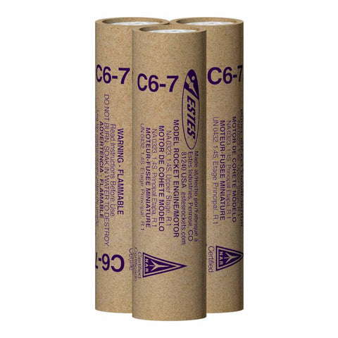 Estes C6-7 Bagged Rocket Engines (3)   (EST10038)