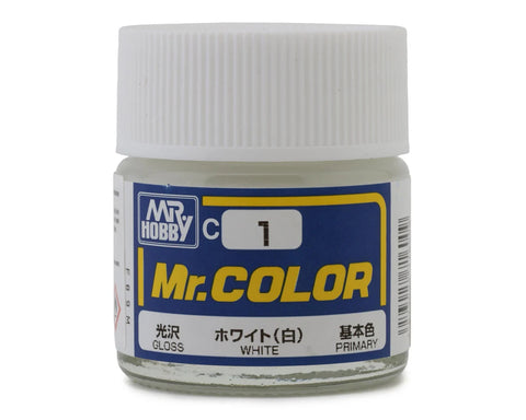 GSI Creos Mr. Hobby C1 Gloss White Acrylic Hobby Paint (10ml)  (GUZC001)