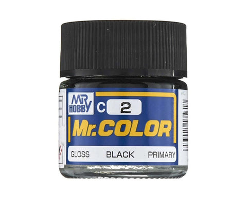 GSI Creos Mr. Hobby C2 Acrylic Gloss Black Paint (10ml)   (GUZC002)