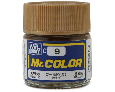 GSI Creos Mr. Hobby C9 Metallic Gold Acrylic Hobby Paint (10ml)   (GUZC009)