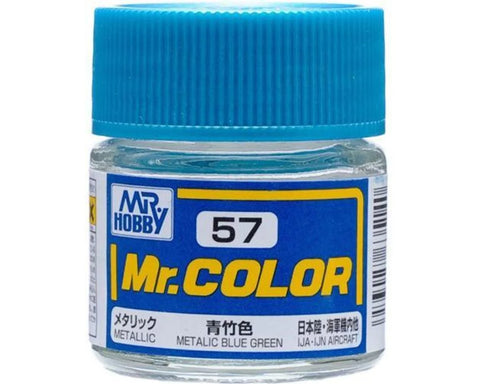GSI Creos Mr. Hobby C57 Metallic Blue Green Acrylic Hobby Paint (10ml)    (GUZC057)