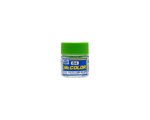 GSI Creos Mr. Hobby C64 Gloss Yellow Green Acrylic Hobby Paint (10ml)   (GUZC064)