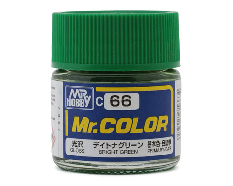 GSI Creos Mr. Hobby C66 Gloss Bright Green Acrylic Hobby Paint (10ml)   (GUZC066)