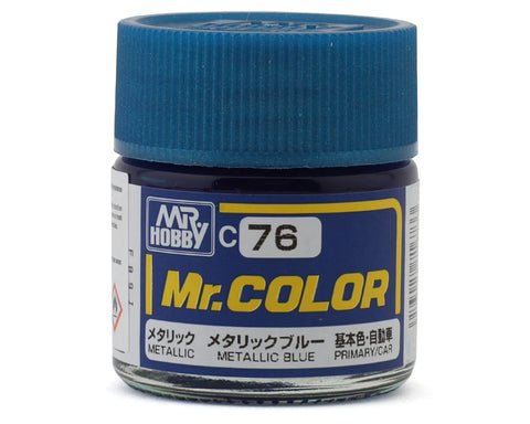 GSI Creos Mr. Hobby C76 Metallic Blue Acrylic Hobby Paint (10ml)   (GUZC076)