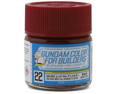 GSI Creos Mr. Hobby "Gundam Color" Acrylic paint (MS-06S Gundam Red) (10ml)   (GUZUG22)