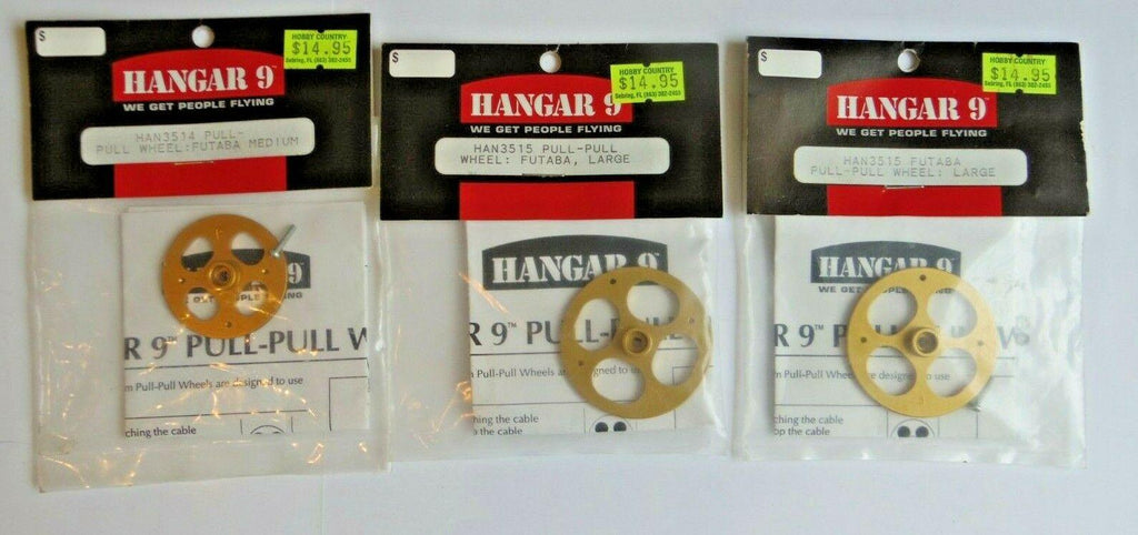 Hangar 9 Pull-Pull Wheel: Futaba, Medium   (HAN3514)