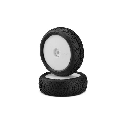 JConcepts Ellipse Tires,  Green Compound FR White Wheel(2) (JCO40021211)