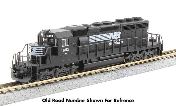 KATO EMD SD40-2 Early Production - Standard DC -- Norfolk Southern #6111 (black, white)   (KATO1764826)